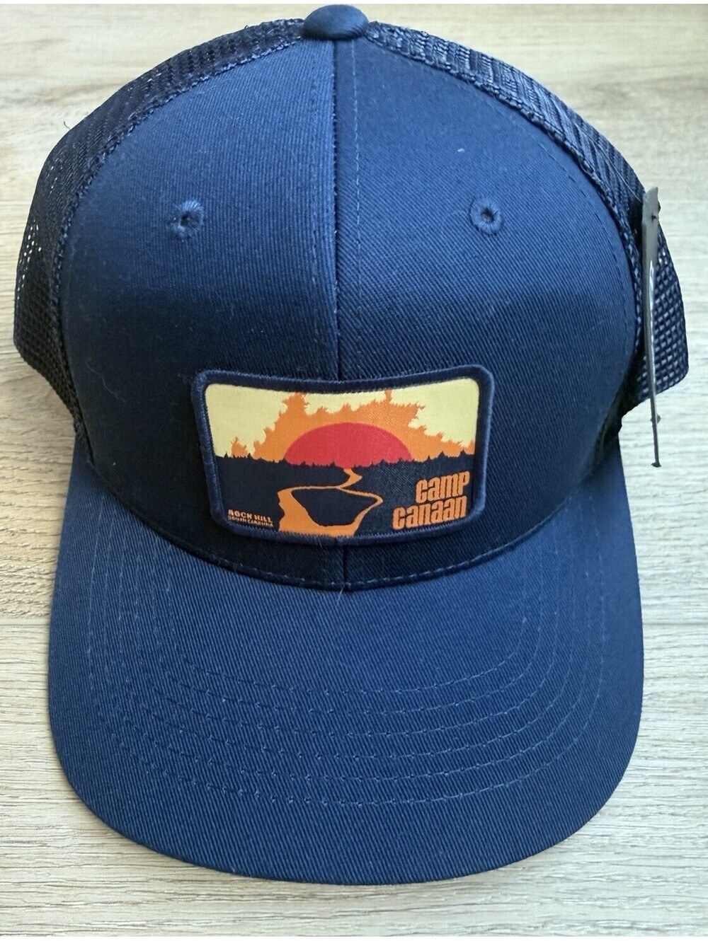 Camp Canaan Rock Hill SC Trucker Hat Navy Snapback Mesh Patch Brist NWT Cap